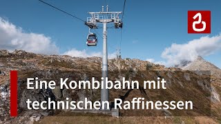 Seilbahn Riederalp  Blausee  Moosfluh  Kombibahn zum Aletschgletscher  DoppelmayrGaraventa [upl. by Dnivra]