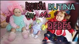 Pequeña RUTINA con mis BEBES Reborn Geli Dolls [upl. by Powers]