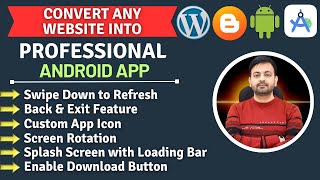 How to Convert any Website into Professional Android App Free Using Android Studio with Source Code [upl. by Eiramrebma]