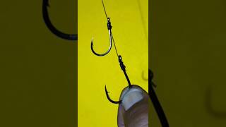 Fishing Knots  How To Tie Two Hooks shorts [upl. by Anallese]