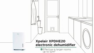 Xpelair 20L Electronic Dehumidifier with Runback Timer XPDHE20 [upl. by Nyltac]