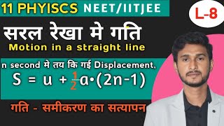 Motion In A Straight Line Class 11 Physics Hindi Medium  गति समीकरण  Equation of motion  kinema [upl. by Atcele]