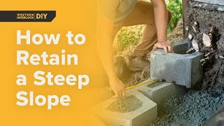 How to Retain a Steep Slope Using Stone Wall Blocks [upl. by Bettina]