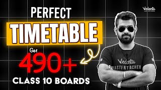 Perfect Timetable to get 490 in Class 10 Boards 3 Months Strategy  CBSE 2025  Shimon Sir [upl. by Nugent908]