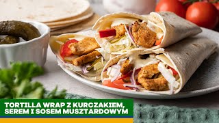 Tortilla wrap z kurczakiem gyros z serem warzywami i sosem musztardowym 🤩  KUCHNIA PEŁNA SMAKU ❤️ [upl. by Dorinda]