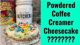 Did you know you can make a cheesecake out of powdered coffee creamer  Lucky Charms Cremora Tart [upl. by Dorahs]