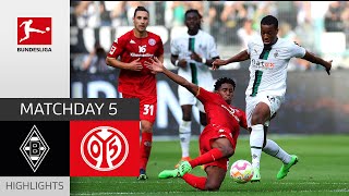 Borussia Mgladbach  1 FSV Mainz 05 01  Highlights  Matchday 5 – Bundesliga 202223 [upl. by Akla]