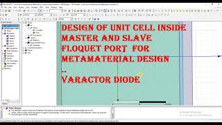 unit cell of metamaterial refleectarray varactor diode antenna in hfss [upl. by Ardnas]