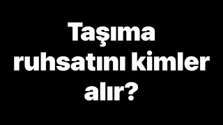 Tabanca Taşıma Ruhsatını Kimler Alır [upl. by Russi]