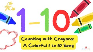 Colorful Crayons 1 to 10 Song for kids  BooBooABC  countingsong numbers1to10 colorsong [upl. by Ravert400]