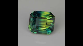 Emerald Cut BiColor Sapphire 306 Carats [upl. by Nicolis787]