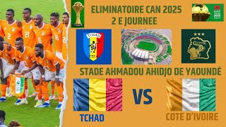 éliminatoires CAN 2025  Tchad  Côte dIvoire  10 SEP 2024  match en direct [upl. by Ahsinnod]