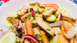 Low Carb PORK SALAD  PORK KILAWIN recipe [upl. by Atrim480]