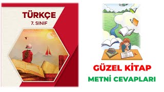 Güzel Kitap Şiiri Metni 7 Sınıf Türkçe Ders Kitabı Sayfa 88 89 90 91 92 Cevapları [upl. by Ellehsar]