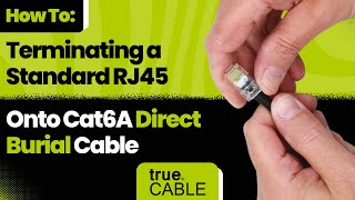 How To Terminating a Standard RJ45 Onto Cat6A Direct Burial Ethernet [upl. by Tenrag242]