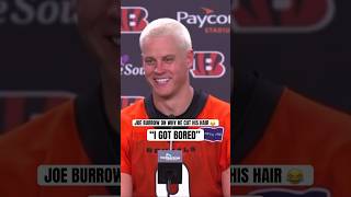 The reason for Joe Burrow’s new look 🤷‍♂️ via Bengals [upl. by Eirrab]