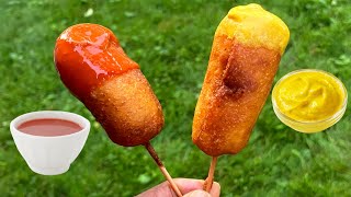 Mini Corn Dogs Recipe  Easy Buttermilk Batter [upl. by Ramsden714]