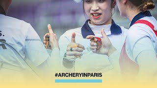 Recurve women team  Watch Party  ArcheryinParis [upl. by Innig]