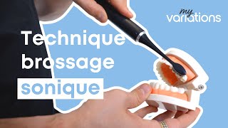 Technique de brossage de dents avec brosse à dents électrique sonique [upl. by Arrahs]