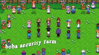 boba security farm 🌻 spring amp summer year 1  stardew valley [upl. by Ahsia]