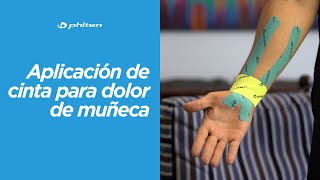 Aplicación de cinta kinesiológica para dolor de muñeca [upl. by Airamanna]