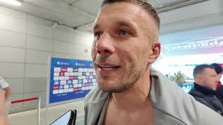 Lukas Podolski po meczu ze Stalą Mielec 20241020 [upl. by Marlena]