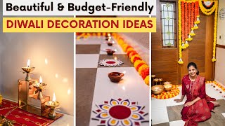 Beautiful amp BudgetFriendly Diwali Decoration Ideas  Diwali Decor MustHaves [upl. by Kirk]