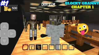 Blocky Granny Chapter 1  Minecraft Mode Door Escape Gameplay [upl. by Lleinnad]