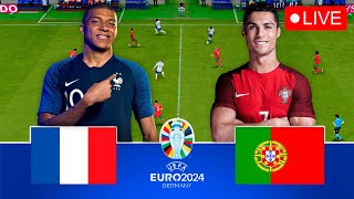 Portugal vs France Live  UEFA Euro 2024  Full Match amp EAFC 24 Gameplay [upl. by Ynoep749]