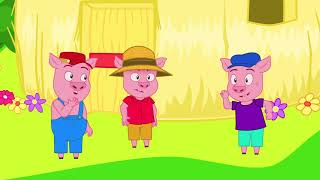 Les 3 petits cochons  comptine éducative originale avec les Ptits zAmis [upl. by Moule652]