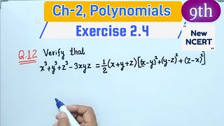 Ex 24 Q12 class 9 Maths NCERT  Class 9th Maths Ch 2 Polynomials Exercise 24 Question 12  Ex 25 [upl. by Kellia]