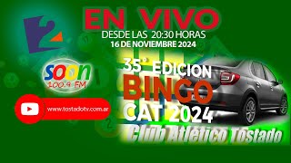 35º BINGO DE CLUB ATLETICO TOSTADO [upl. by Screens]