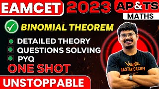 Binomial Theorem in One Shot For Eamcet Maths  EAMCET 2024  Telangana and AP  Goutham Sir [upl. by Devine]