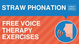 Straw Phonation Voice Therapy Exercises EASY WalkThrough [upl. by Medlin970]