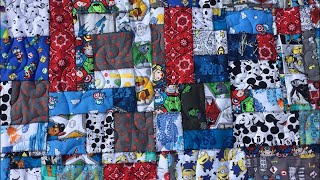 Flatlock Stitch Scrap Quilt  Brother 1034DX  Qnique 19 Longarm [upl. by Asillim]