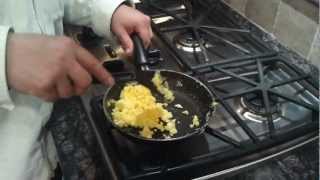 Turkey egg recipe Simple scrambled double yolk [upl. by Enywad]