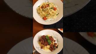 Pasta Showdown Bolognese vs Aglio E Olio in 15 Minutes  ThePragatiMehra shorts [upl. by Aneba]