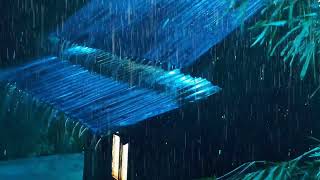 Fall Asleep Fast in MINUTES with Beautiful Heavy Rain on tent amp Mighty Thunder  rain at night [upl. by Ahsiel]