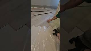 MOVING A VINYL FLOOR  HERRINGBONE VINYL FLOORING vinylflooring diy howto flooring installation [upl. by Nosle774]