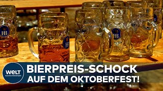 OKTOBERFEST IN MÜNCHEN Bierpreis steigt rasant Nach zwei Jahren CoronaPause – Wiesn ist startklar [upl. by Arenat555]