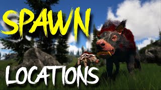 ALL Andrewsarchus Spawn Locations  ARK Fjordur ark andrewsarchus [upl. by Tifanie]