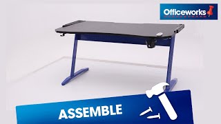 How to Assemble Typhoon Prime Gaming Desk [upl. by Allisirp]