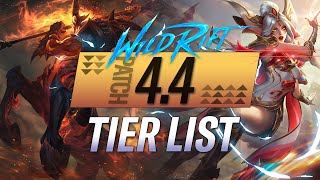 ULTIMATE CHAMPION TIERLIST Patch 44  RiftGuides  WildRift [upl. by Innavoj]