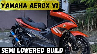 YAMAHA AEROX V1 SEMI LOWERED BUILD  REAR SHOCK MODIFICATION [upl. by Odey]