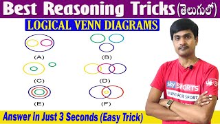 Reasoning Tricks in Telugu I Logical Venn Diagrams I NTSE NMMSamp Competitive ExamsI Ramesh Sir Maths [upl. by Addiel]