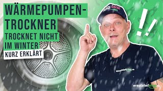 Wärmepumpentrockner trocknet im Winter nicht [upl. by Erialc]