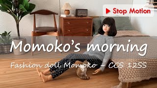 モモコドール Stop Motion  Momoko dolls morning CCS Momoko 12SS Home  Shadow on the lake [upl. by Annoiek]