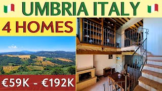 4 HOMES for SALE in ITALY  Amazing Italian Houses in Umbria [upl. by Ellata]