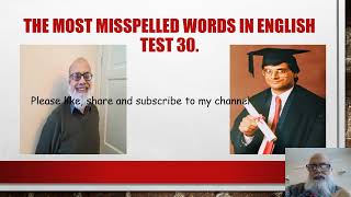 The most misspelled words in English test 30 [upl. by Dronel]