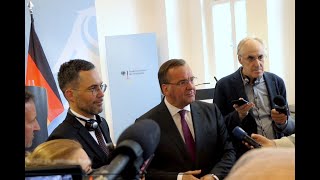 22032024 Pistorius und Lecornu Pressekonferenz [upl. by Haneehs]